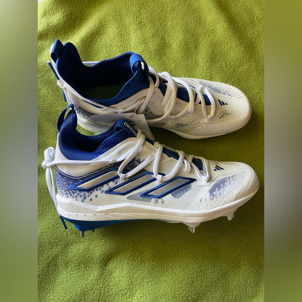Adidas White and Blue Men's Sneakers